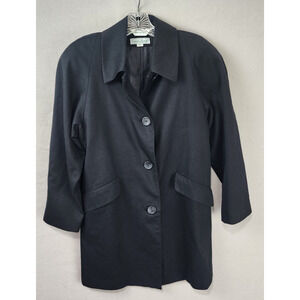 Stephanie Andrews Buttoned Blazer Coat Cotton Blend Size 6P